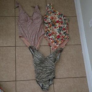 Lot of 3 One Piece Swimsuits Size 10 J Crew & Shore Shapes
